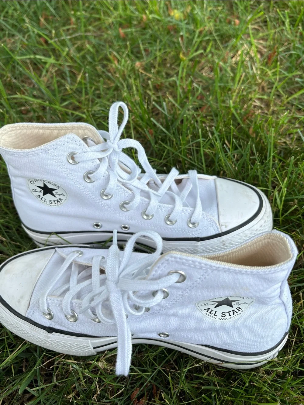 Converse Chuck Taylor All Star Lift Platform High Top White Sneakers Women’s 6